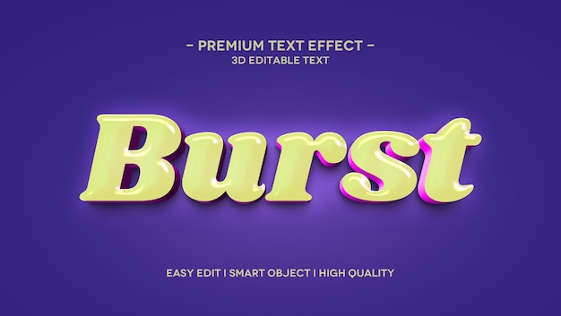 Burst 3D Text Effect Template