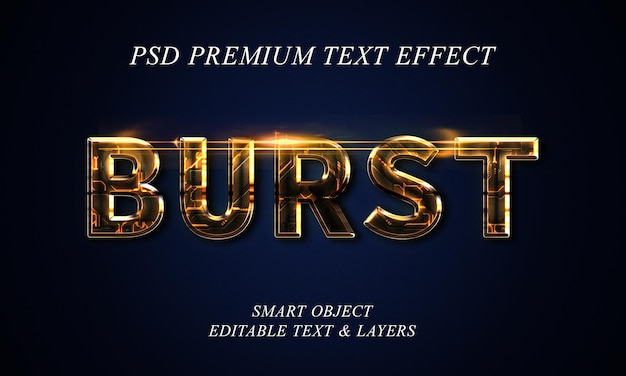 Burst text effect design