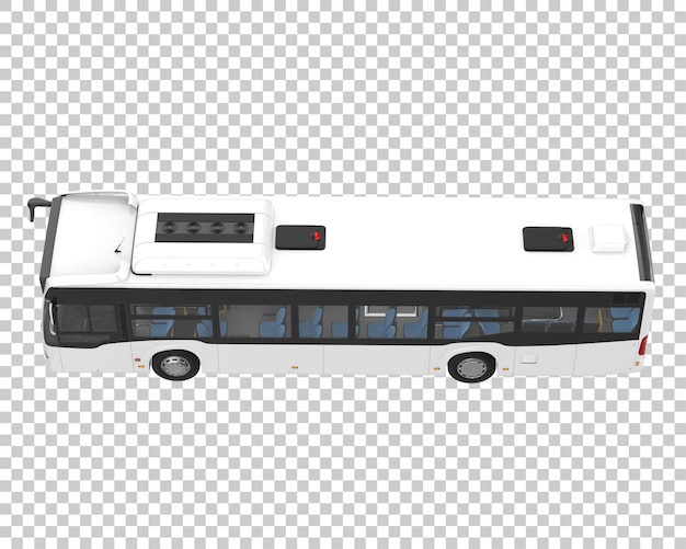 PSD bus isolated on transparent background 3d rendering illustration