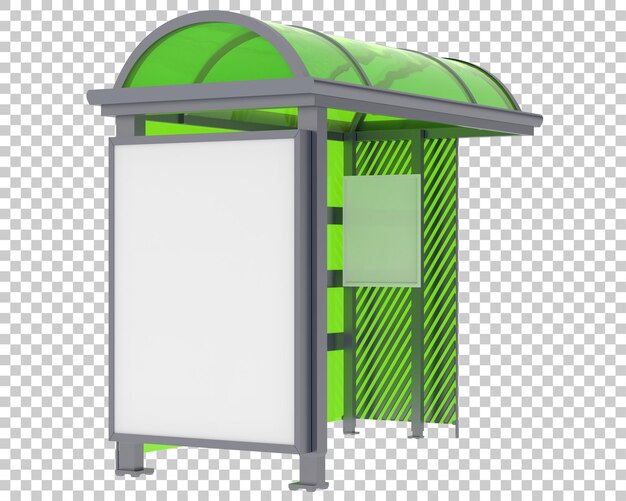 Bus station isolated on transparent background 3d rendering illustration