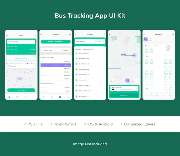 Bus Tracking App UI Kit