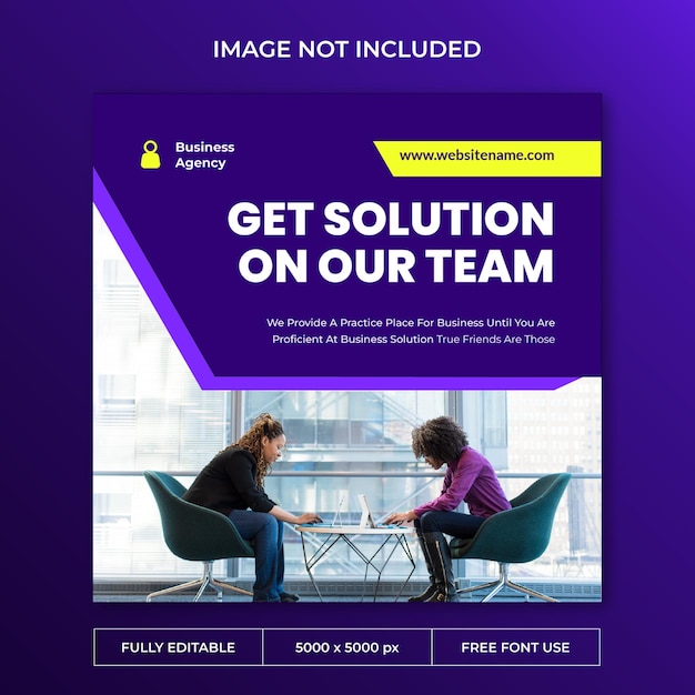 Business agency instagram post social media template