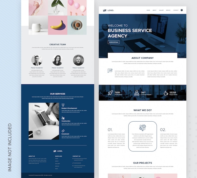 PSD business agency landing page template