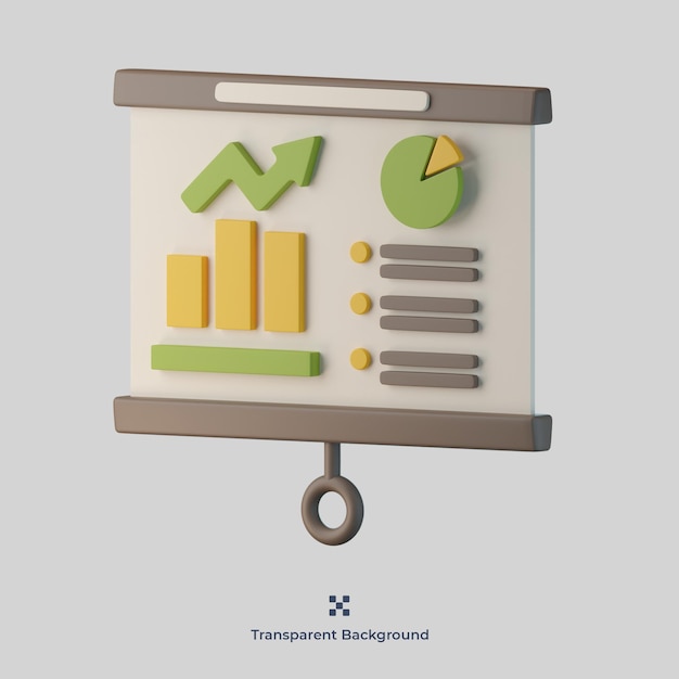 Business analysis 3d icon illustration