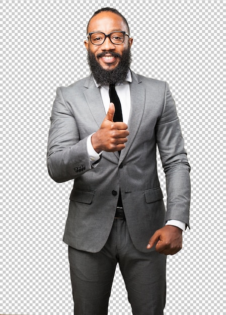 Business black man okay gesture