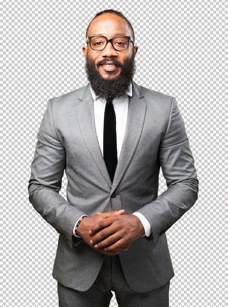 Business black man smiling