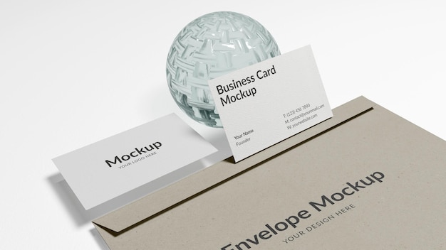 Business card brand identity mockup