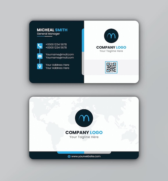 PSD a business card for a company called company.