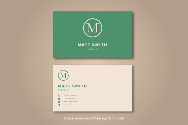 PSD business card for a company called john smith