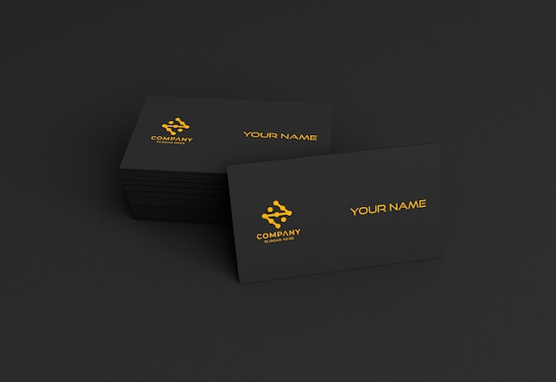 Business card company logo mockup vector illustration visiting card invitation card