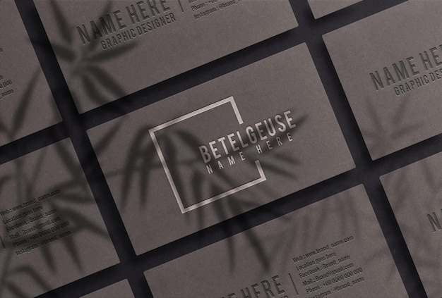 Business Card Embossed Mockup