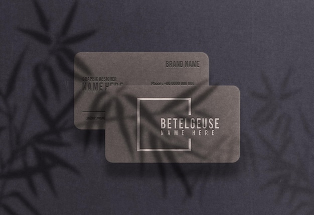 Business Card Embossed Mockup