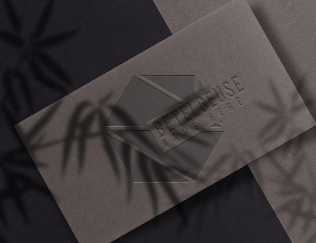 Business Card Embossed Mockup