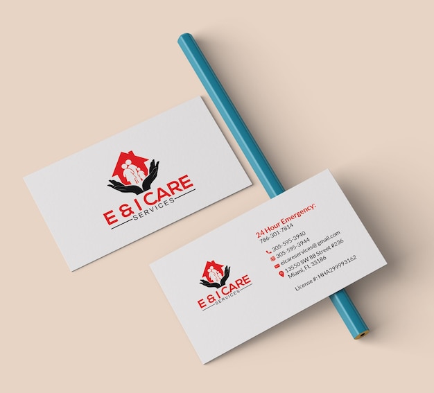 Business card for a home care company