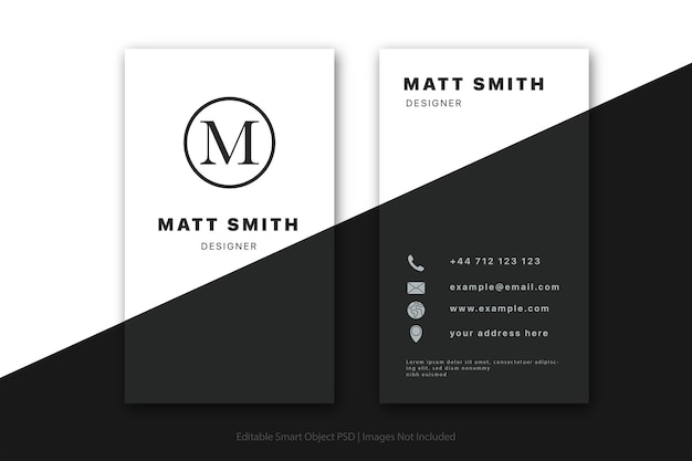 PSD a business card for matt smith designer.