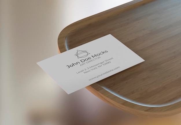 Business card mockup for branding and advertising presentations