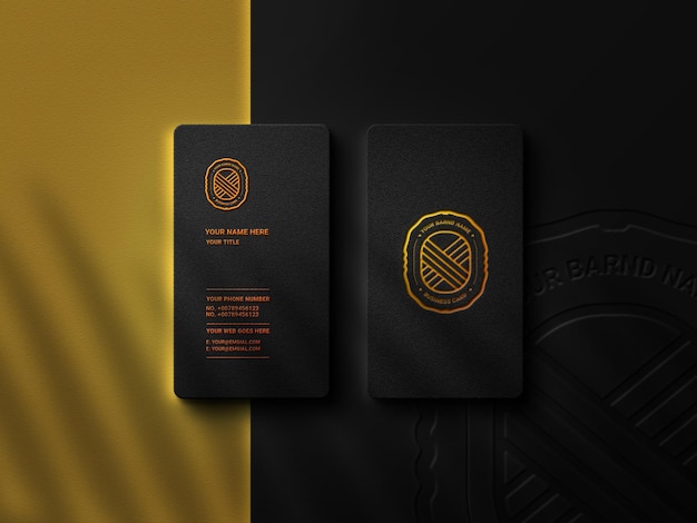 Business card mockup design rendering