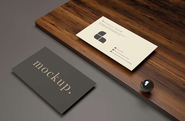 Business card mockup minimalist design template