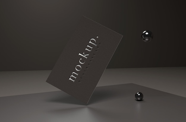 Business card mockup minimalist design template