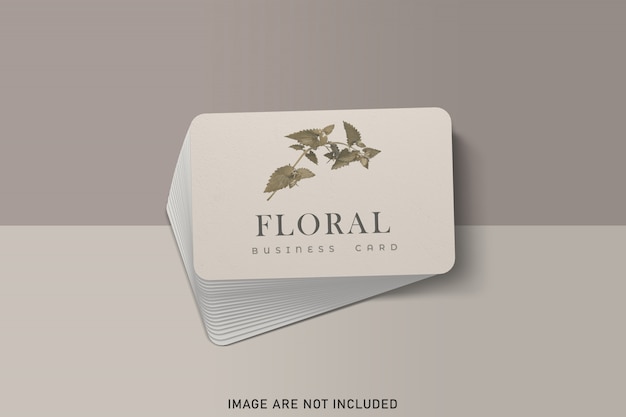 Business card mockup round edge Psd