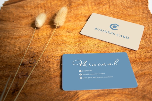 Business card mockup template white background