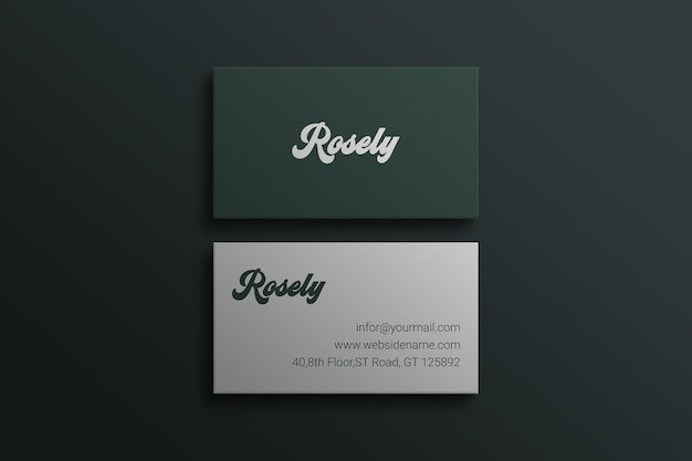 Business Card Mockup Texture Premium Psd