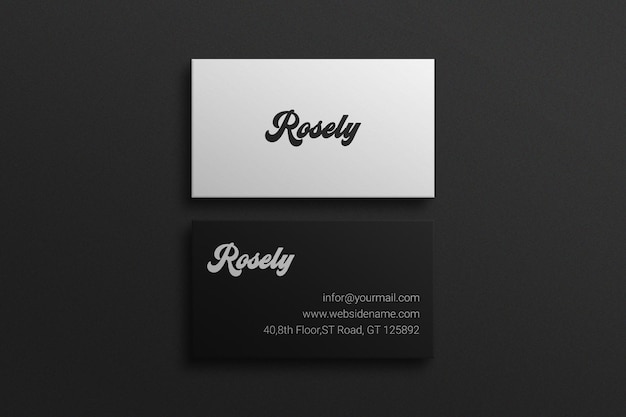 Business Card Mockup Texture Premium Psd