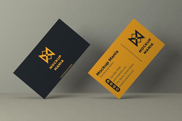 Business card mockup Visiting card mockup PSD card mockup