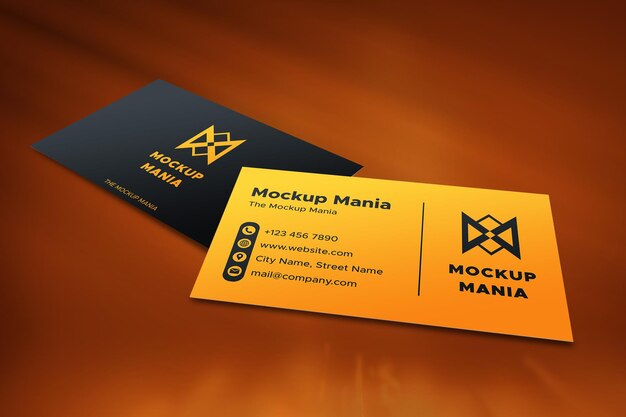 Business card mockup Visiting card mockup PSD card mockup