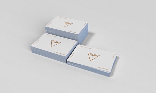 Business card mockup with editable edge color