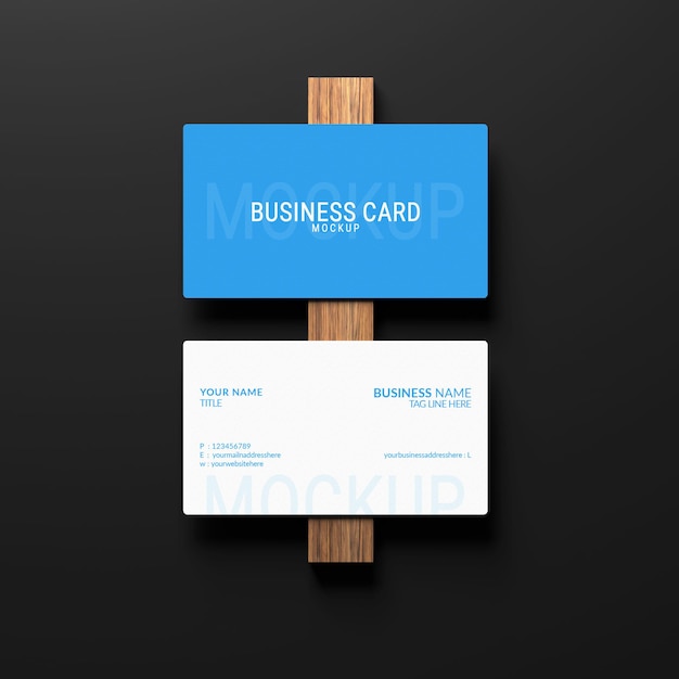 Business card Mockup with front and backside