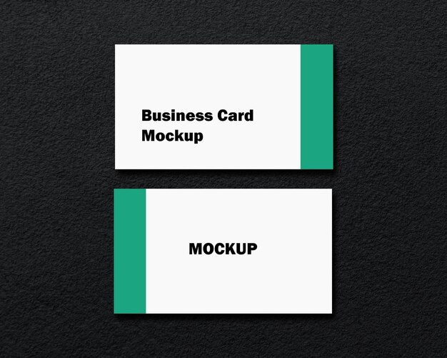 PSD business card mockup with a green and white background mockup psd