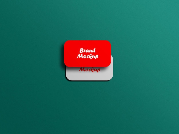 Business card mockup with realistic