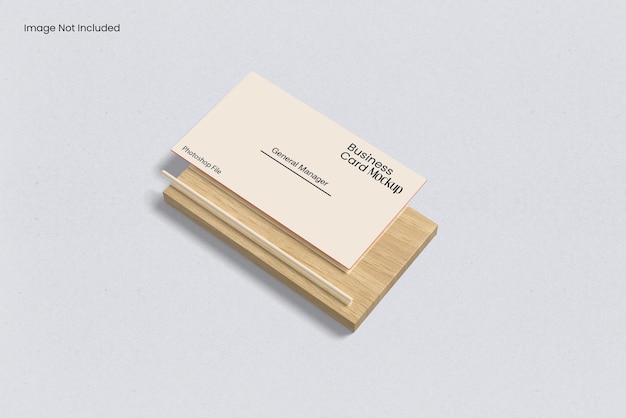 Business Card Mockup on the wood