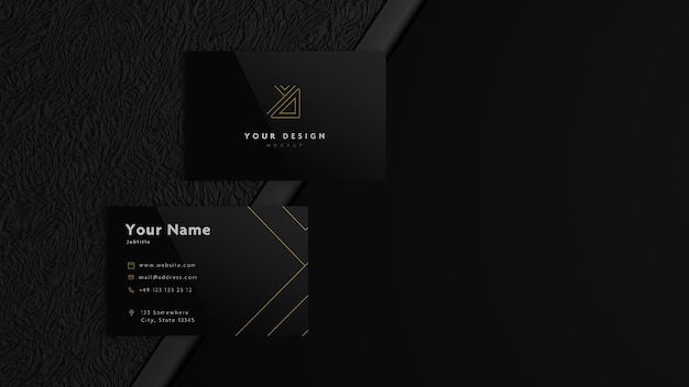 PSD business card mockup