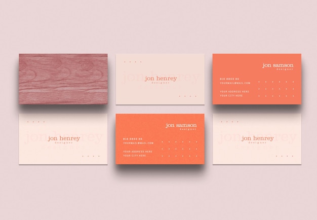 PSD business card mockup