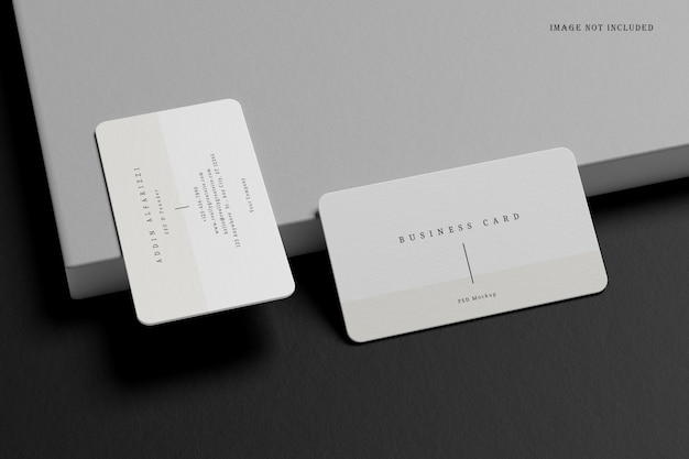 PSD business card rounded mockup