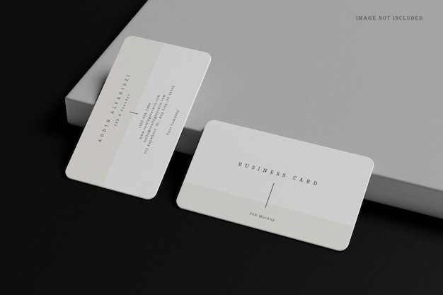 PSD business card rounded mockup