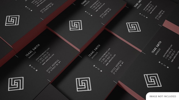 Business Card Stack Mockup