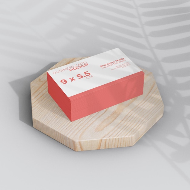 Business Card Stack Mockup