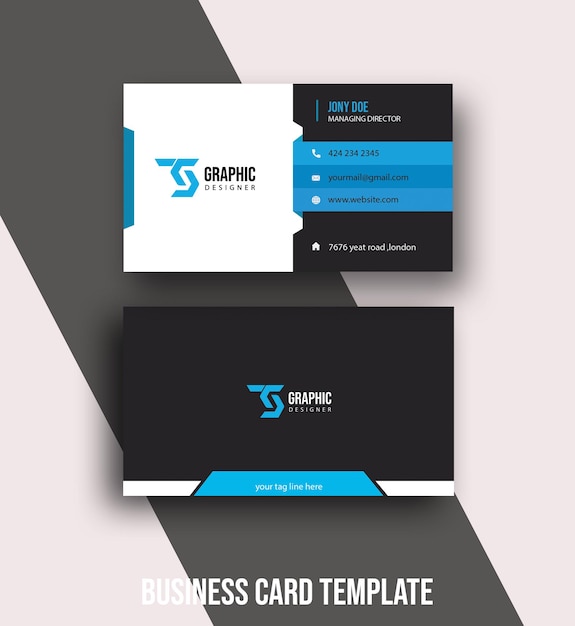 A business card template for a business card template