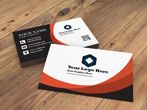 Business card and template mockup