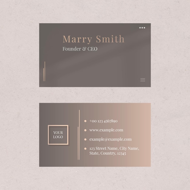 Business card template set