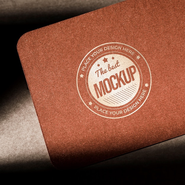 Business card textured paper mock-up