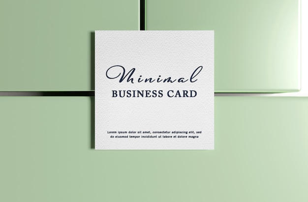 A business card that says minimalist business card on it