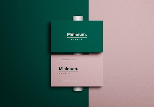 business card with dark background mockup