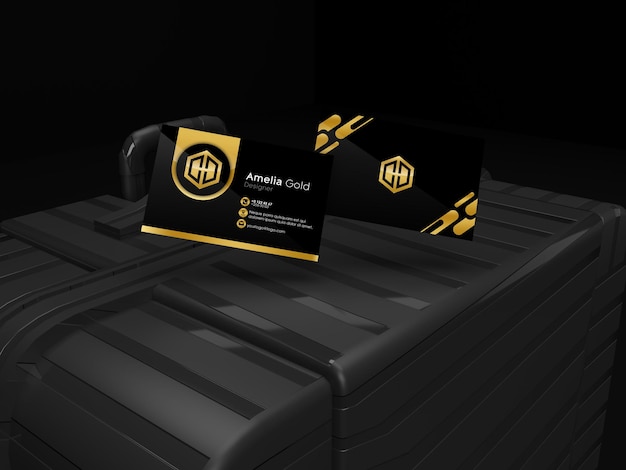 Business Card with Suitcase