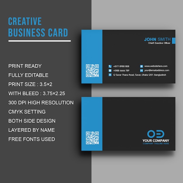 PSD business card