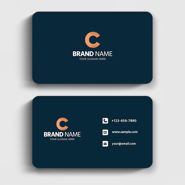 PSD business cards for a company called brand name