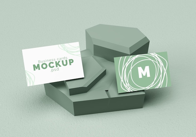 Business cards mockup design rendering